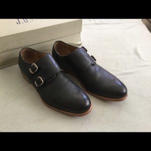 PRICE Monks leather mens shoes size 10 J.D. Fisk